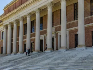 The steps of Widener Library, Harvard