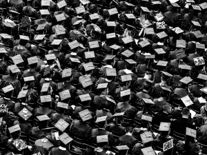 What Now graduation crowd