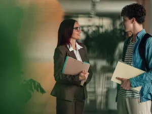 adviser and student