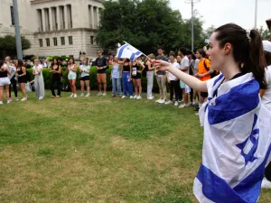 Pro-Israel student protester