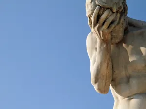 facepalm statue