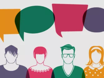 People and speech bubbles