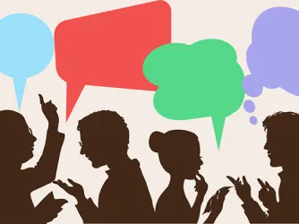 silhouettes speaking