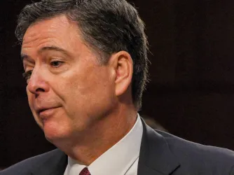 Former FBI Director James Comey testifies in front of the Senate Intelligence Committee during hearing in the Hart Senate Office building in Washington DC on June 8, 2017.