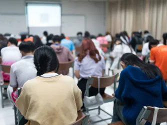 high schoolers in class