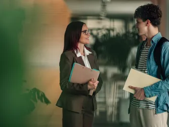 adviser and student