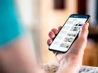 news on an iphone