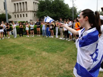 Pro-Israel student protester