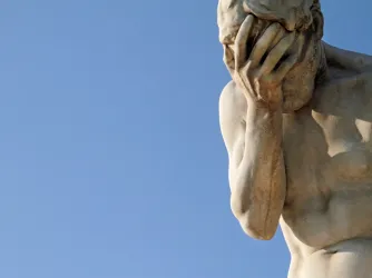 facepalm statue