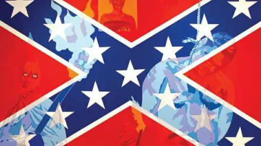 Heritage painting by Stanley-Bermudez showing a confederate flag