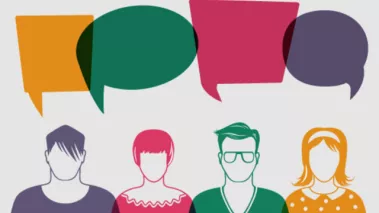 People and speech bubbles