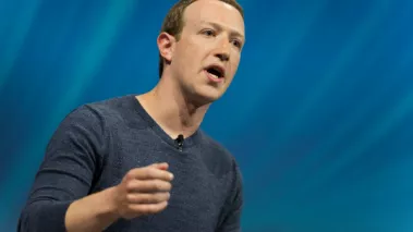 Facebook CEO Mark Zuckerberg in Press conference at VIVA Technology (Vivatech) the world's rendezvous for startup and leaders.