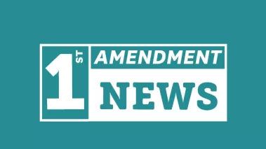First Amendment News in white letters against a light green background