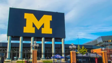 The stadium at University of Michigan