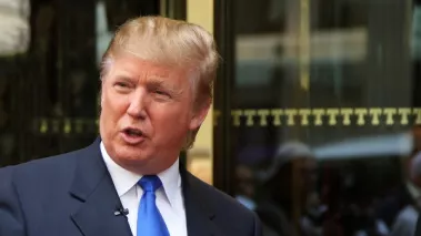 A student at New Jersey's Stockton University is facing disciplinary charges for making his Zoom background a photo of President Donald Trump during class.