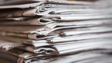 stack of newspapers