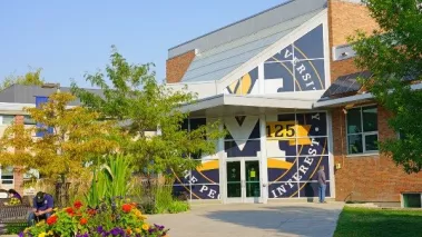 View of the campus of Montana State University in Bozeman, home of the Bobcats. MSU is a public research and teaching university.