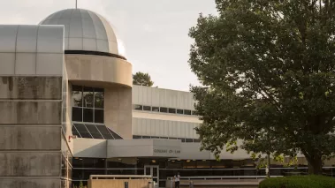 The Boyd Law School Building at the University of Iowa College of Law in Iowa City, Iowa.