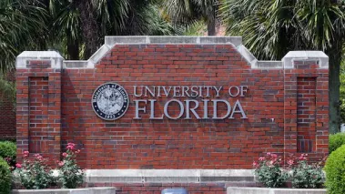 Entrance sign at the University of Florida.