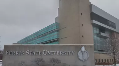 Ferris State University entrance sign