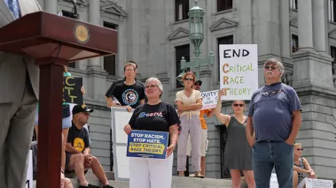 Critical race theory protest in Harrisburg, Pennsylvania