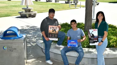 Clovis Community College Students Alejandro Flores Daniel Flores and Juliette Colunga