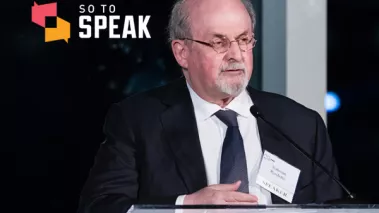 Salman Rushdie speaks at FIRE's 20th anniversary gala