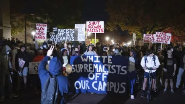 Penn State cancelled an event featuring Proud Boys founder Gavin McInnes and pundit Alex Stein, citing threats of escalating violence, on Oct. 24, 2022.