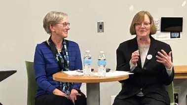 Margaret Nash and Karen Graves at Lewes Public Library in Delaware