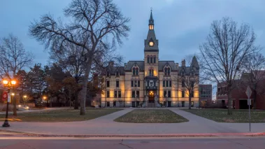 Classic Old Main Building at Hamline University in St. Paul 