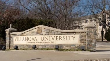 Entrance sign to Villanova University 