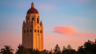 Stanford University Hoover Tower at Sunset 