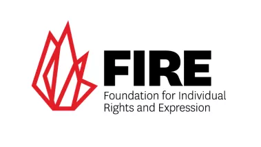 FIRE logo in all capital black letters against a white background