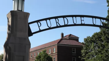 Purdue University sign