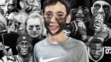 Pro sports players wearing eye black