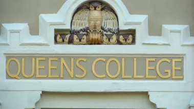 An owl carved above the entrance to Jefferson Hall