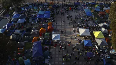 UCLA Gaza Solidarity Encampment on May 1, 2024