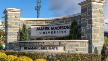 James Madison University entrance sign