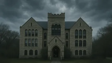 Sterling College on a stormy day