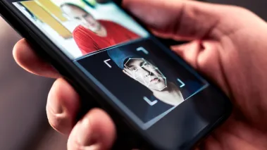 Deepfake AI photo or video in phone