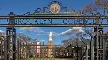 Entrance to Brooklyn College sign
