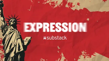 Expression Substack logo with Statue of Liberty
