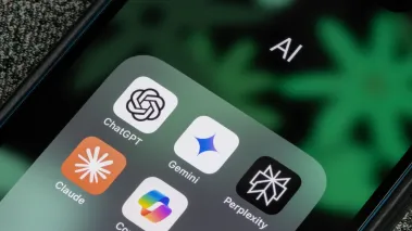 iPhone displaying AI apps