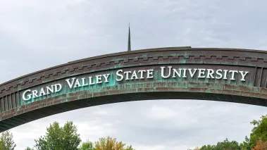 Entrance to  the campus of Grand Valley State University