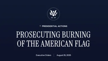 Screenshot of the Trump Administration Executive Orders website