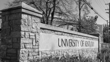 University of Kentucky sign on north campus in Lexington copy