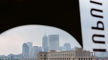 A view of Indianapolis from the Gateway Parking Garage on the IUPUI campus