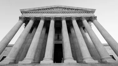 Supreme Court in black and white