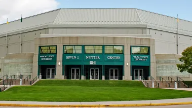 Wright State University Nutter Center, Dayton, Ohio, a $9.5M premier facility that opened its doors in 1990 to multiple sport & entertainment events.