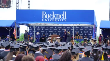 Bucknell University graduation ceremony in Lewisburg Pennsylvania